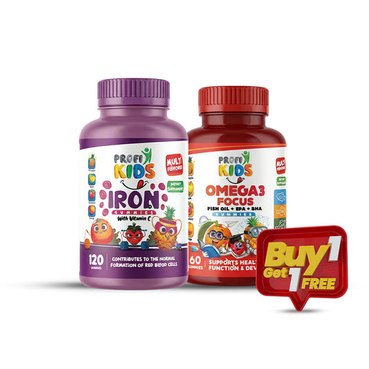 Profikids Iron 120 Gummies + Omega 3 60 Gummies Free