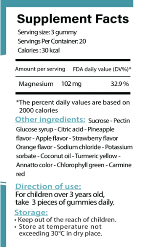 Profikids Magnesium Glycinate 120 Gummies