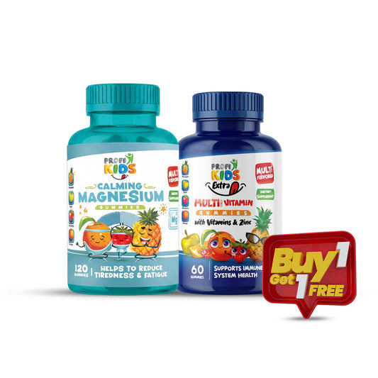 بروفي كيدز ماغنسيوم 120 قطعة + مالتي فيتامين 60 قطعة هدية