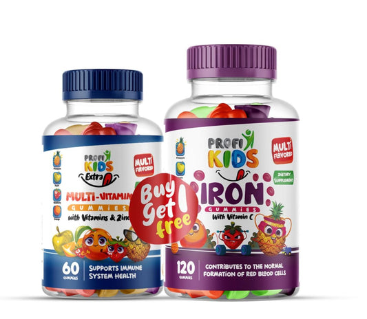 Profikids Iron (120 Pieces) + Profikids Multivitamin (60 Pieces) as a Gift Offer