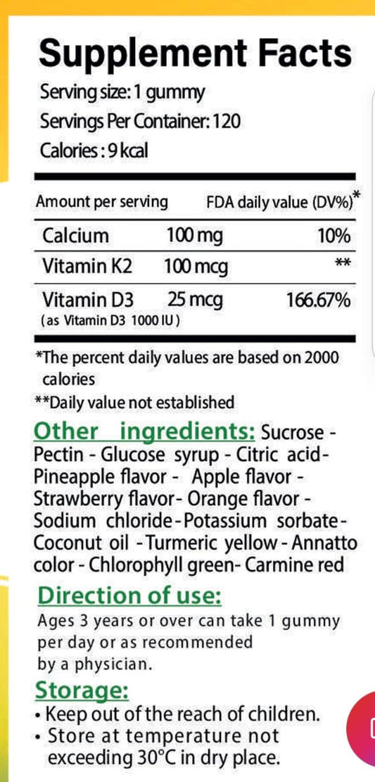 D Calcium (120) + multivitamin (60)