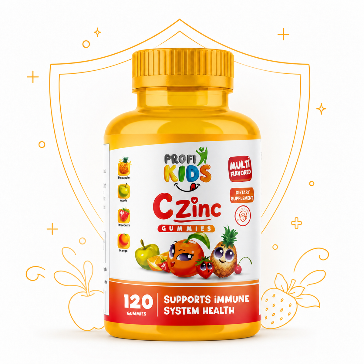 Profkids Vitamin C Plus Zinc 120 Gummies