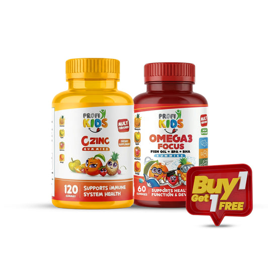 Profikids Vitamin C Plus Zinc 120 Gummies+ Omega 60 Gummies Free