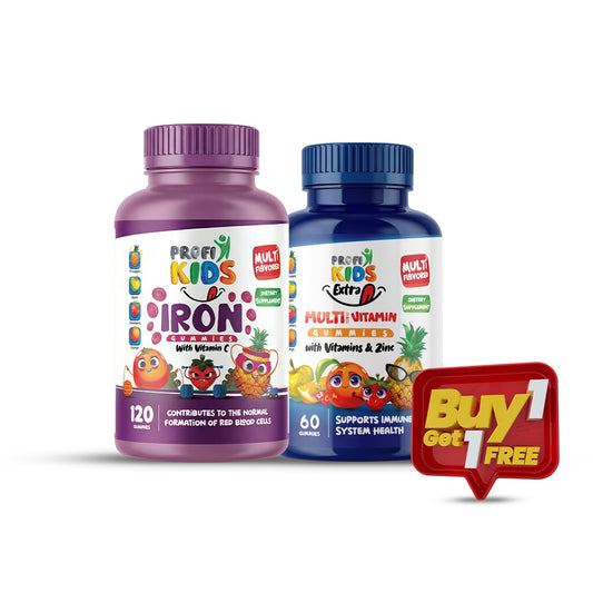 Profikids Iron Gummies 120 Gummies + Multivitamins 60 Gummies Free